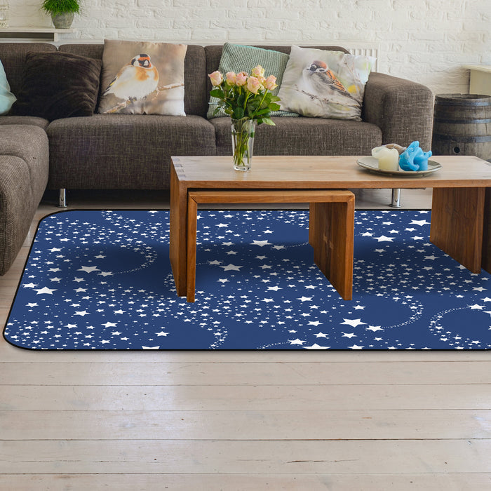 Blue meteor Sponge Rillet Rubber Rugs - LeobonZone