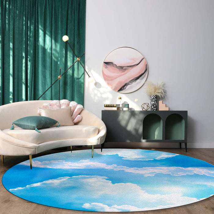 Blue Sky Circular Felt Rugs - LeobonZone