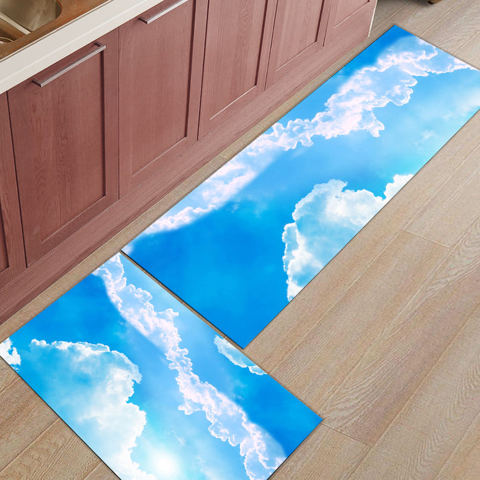 Blue Sky Right Angle Felt Doormat Two piece set - LeobonZone