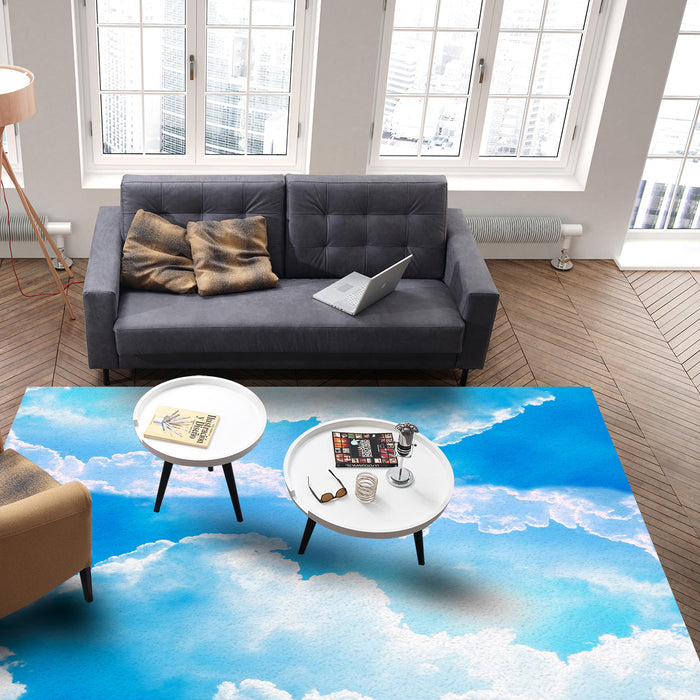 Blue Sky Right Angle Felt Rugs - LeobonZone