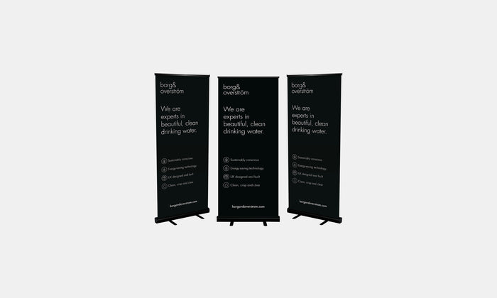B&O "We are experts in beautiful, clean drinking water." Popup Roller Banner