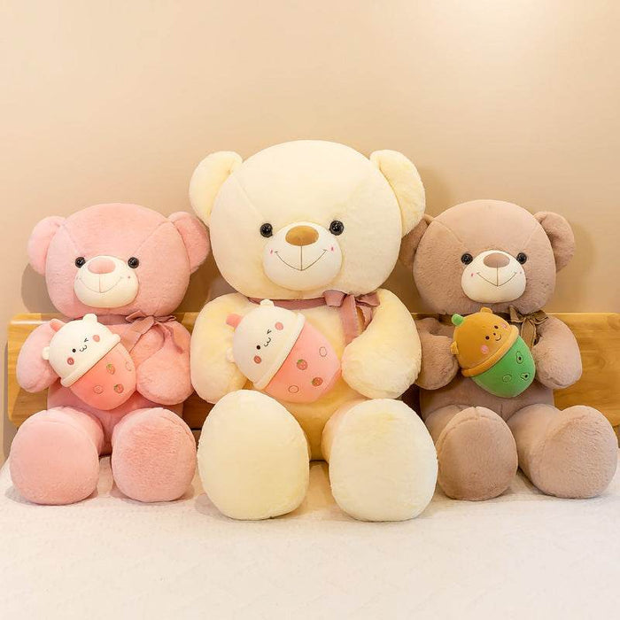 Boba Drinking Giant Teddy Bear Plush - Goodlifebean Stuffed Animals