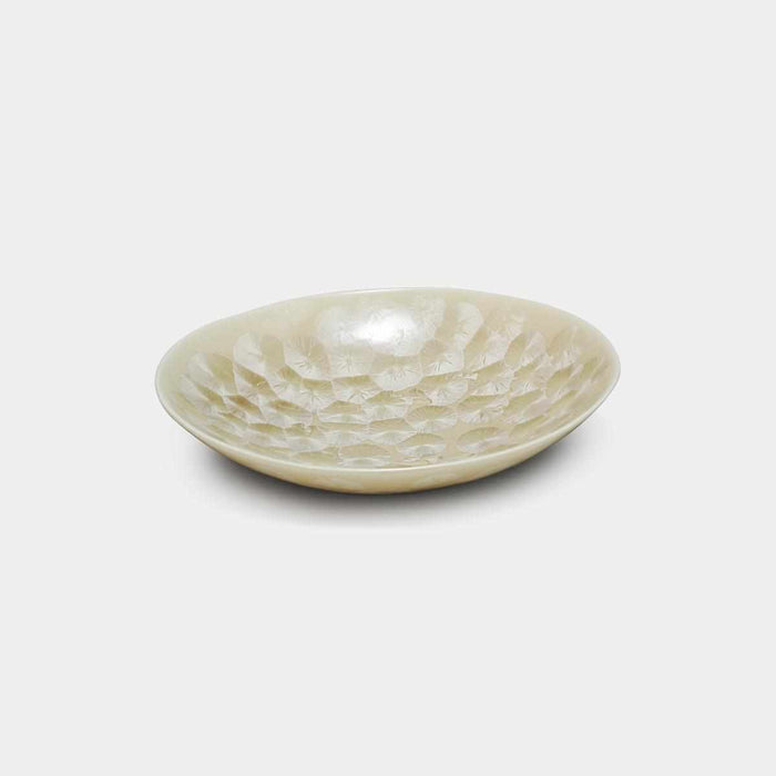 [BOWL] FLOWER CRYSTAL (BROWN) OVAL BOWL | TOUAN | KYOTO-KIYOMIZU WARES