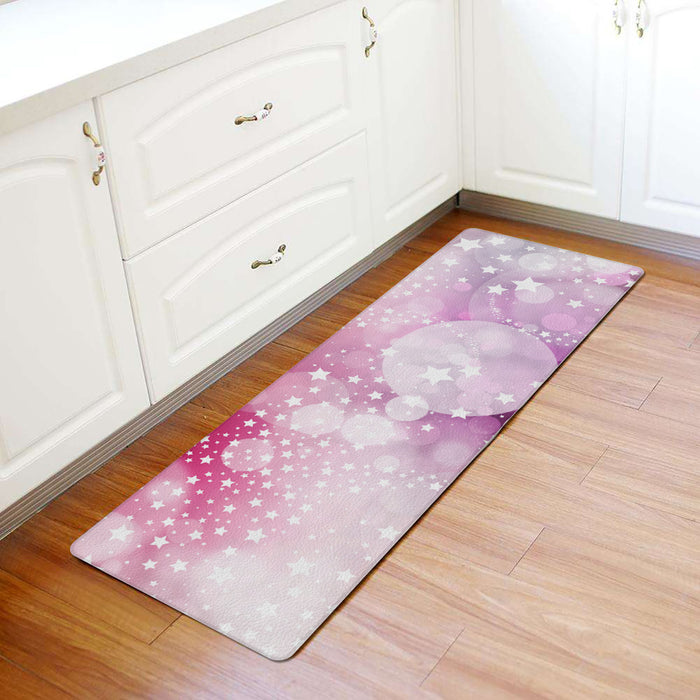 Brilliant Stars Leather Mat Soft Non-Slip Waterproof  Doormat - LeobonZone