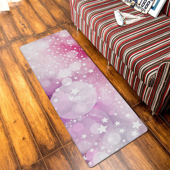 Brilliant Stars Leather Mat Soft Non-Slip Waterproof  Doormat - LeobonZone