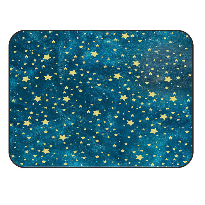 Bronze Beautiful Blue Stars Sponge Rillet Rubber Rugs - LeobonZone