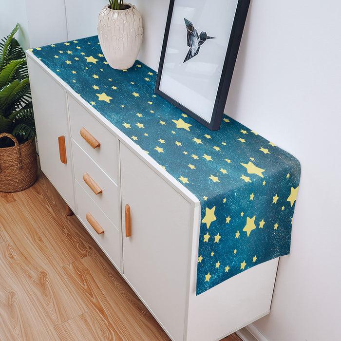 Bronze Beautiful Blue Stars Table Runner Place Mats - LeobonZone