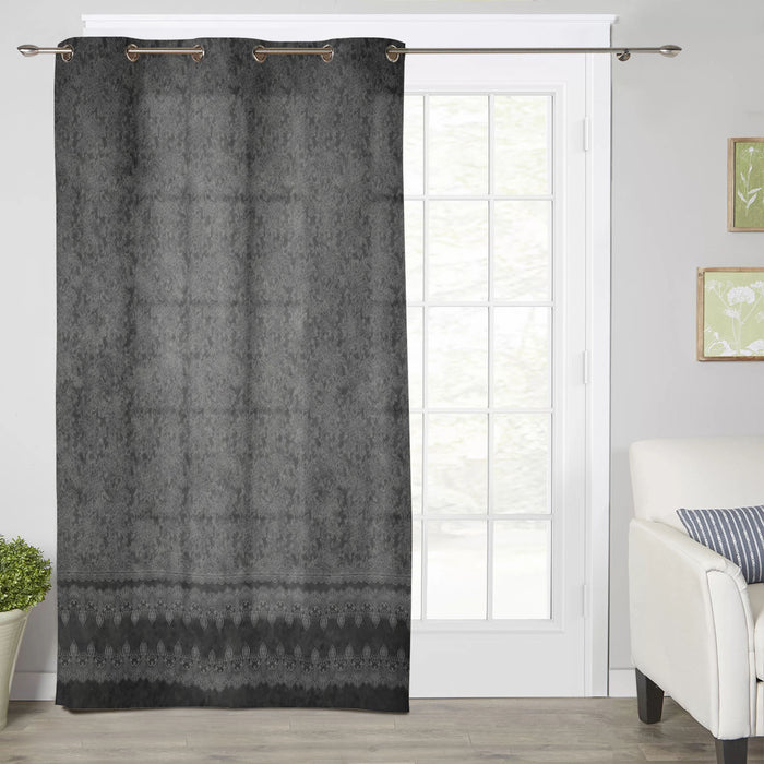 Brown Lace Pattern Window Curtains - LeobonZone