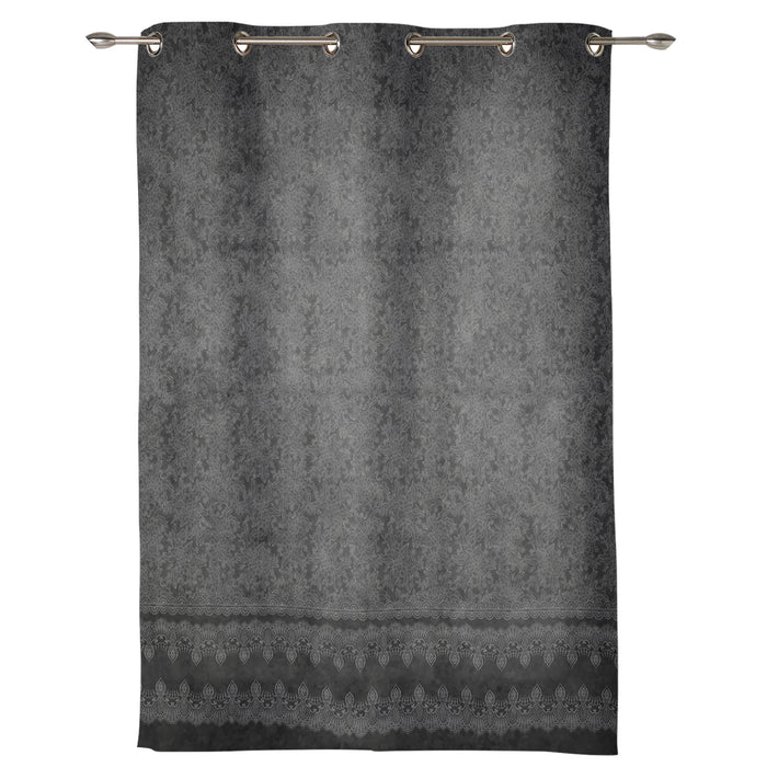 Brown Lace Pattern Window Curtains - LeobonZone