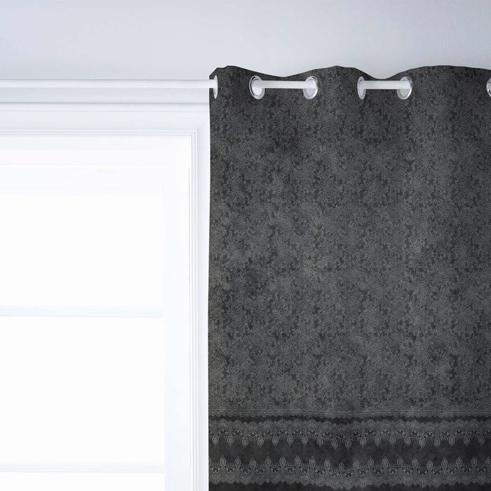 Brown Lace Pattern Window Curtains - LeobonZone