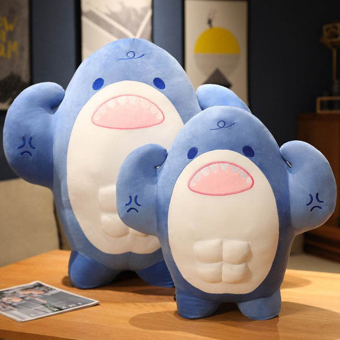 Buffed Muscular Shark Plushie - Goodlifebean Stuffed Animals