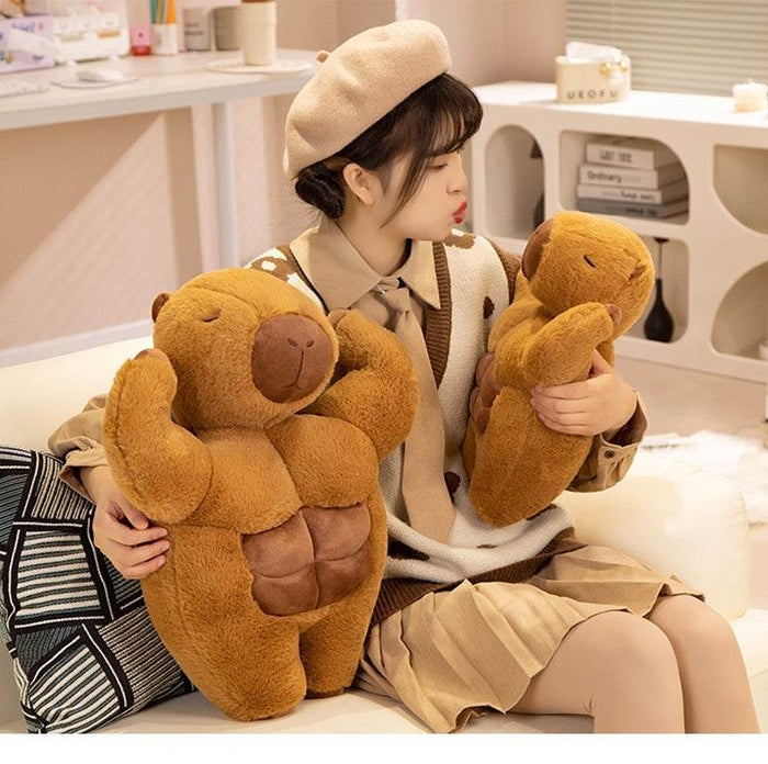 Buffed Up Capybara Plushie - Goodlifebean Stuffed Animals