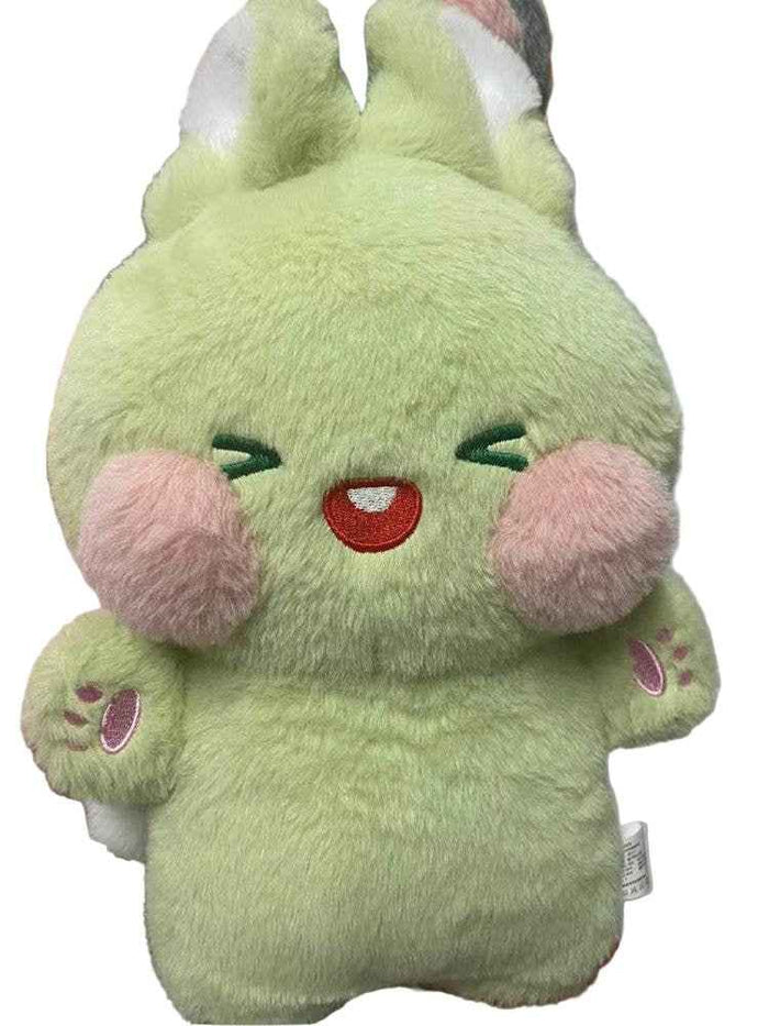 Buttons: Fluffy White Kawaii Bunny | Stuffed Animal Bunny - Goodlifebean Stuffed Animals