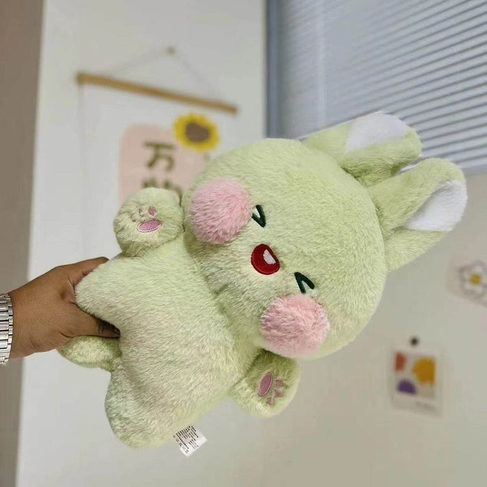 Buttons: Fluffy White Kawaii Bunny | Stuffed Animal Bunny - Goodlifebean Stuffed Animals