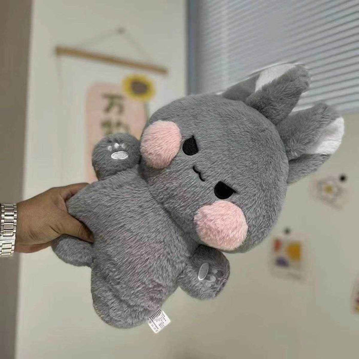 Buttons: Fluffy White Kawaii Bunny | Stuffed Animal Bunny - Goodlifebean Stuffed Animals