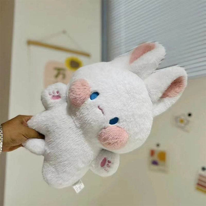 Buttons: Fluffy White Kawaii Bunny | Stuffed Animal Bunny - Goodlifebean Stuffed Animals