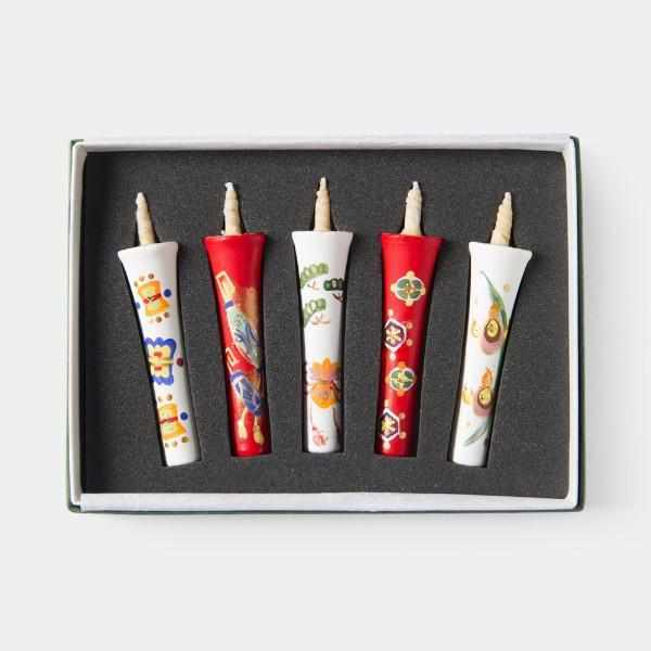 [CANDLE] 2 MOMME 5 BOTTLES SET TREASURE EXHAUSTION (1) |  JAPANESE CANDLES | NAKAMURA CANDLE