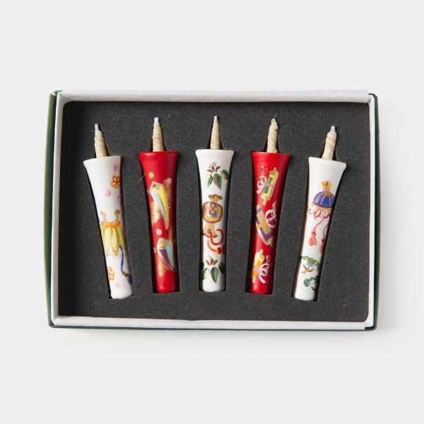 [CANDLE] 2 MOMME 5 BOTTLES SET TREASURE EXHAUSTION (2) |  JAPANESE CANDLES | NAKAMURA CANDLE