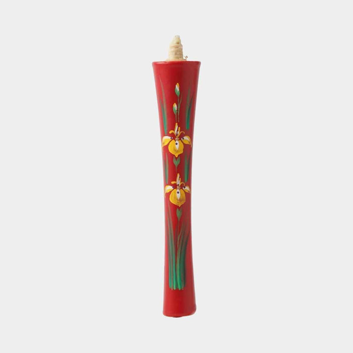 [CANDLE] IKARI TYPE 15 MOMME AYAME (WITH A DECORATIVE STAND) |  JAPANESE CANDLES | NAKAMURA CANDLE