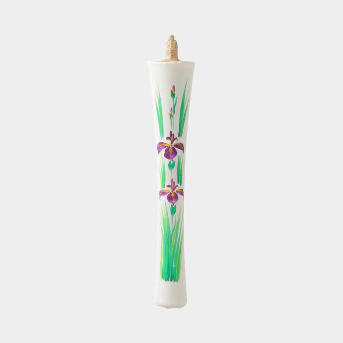 [CANDLE] IKARI TYPE 15 MOMME AYAME (WITH A DECORATIVE STAND) |  JAPANESE CANDLES | NAKAMURA CANDLE