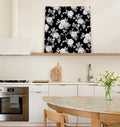 Black and white roses watercolor flowers Canvas painting - LeobonZone