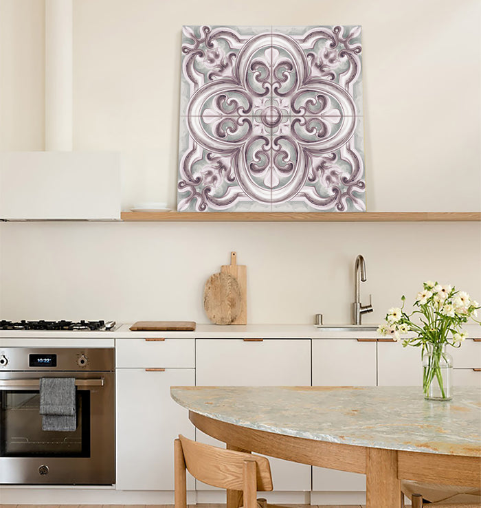 Retro tiles ethnic boho style Canvas painting - LeobonZone