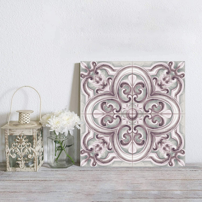 Retro tiles ethnic boho style Canvas painting - LeobonZone