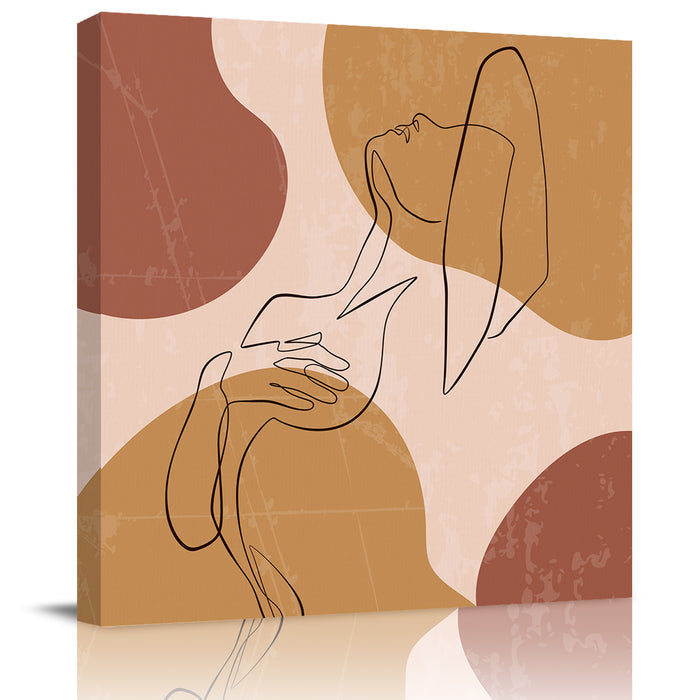 Simple abstract line art modern fashion Canvas painting - LeobonZone