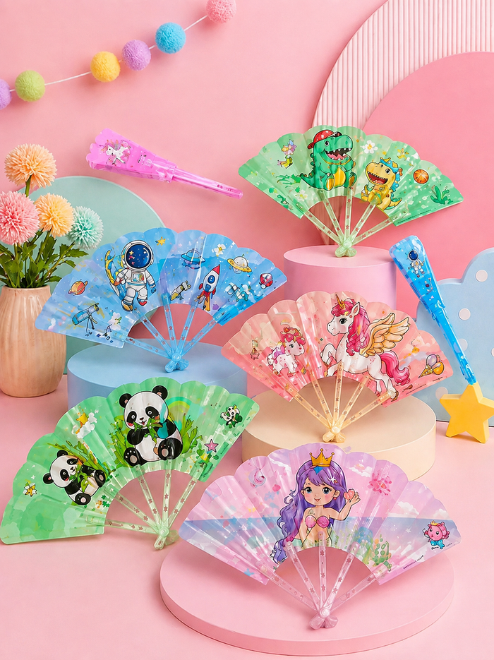 Cartoon Folding Hand Fan