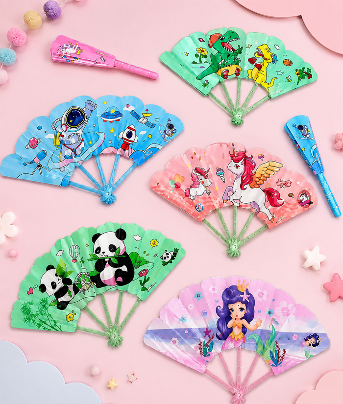 Cartoon Folding Hand Fan