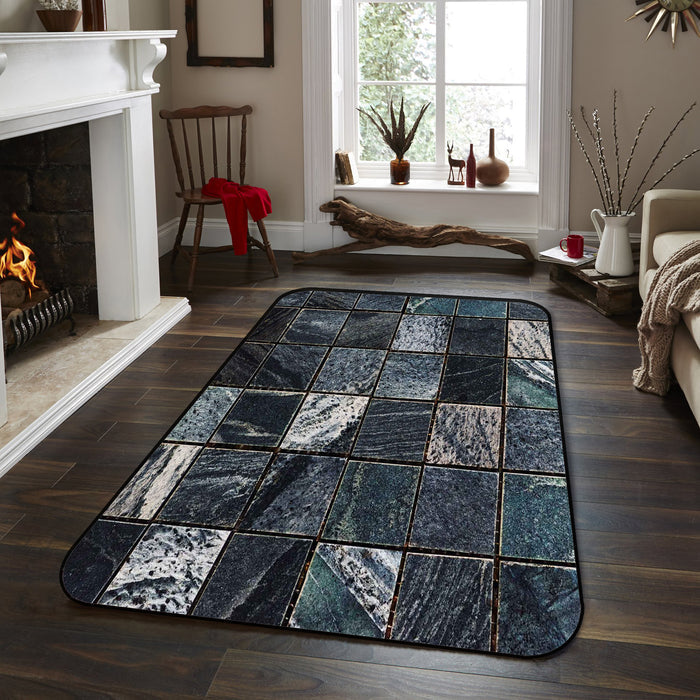 Ceramic tile marble texture Sponge Rillet Rubber Rugs - LeobonZone