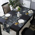 Ceramic tile marble texture Table Flag And Table Mat Suit - LeobonZone
