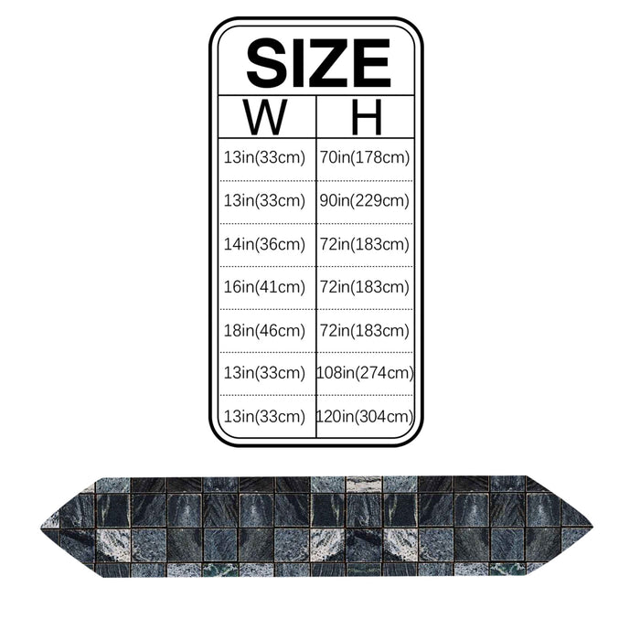 Ceramic tile marble texture Table Runner Place Mats Sharp Angle - LeobonZone