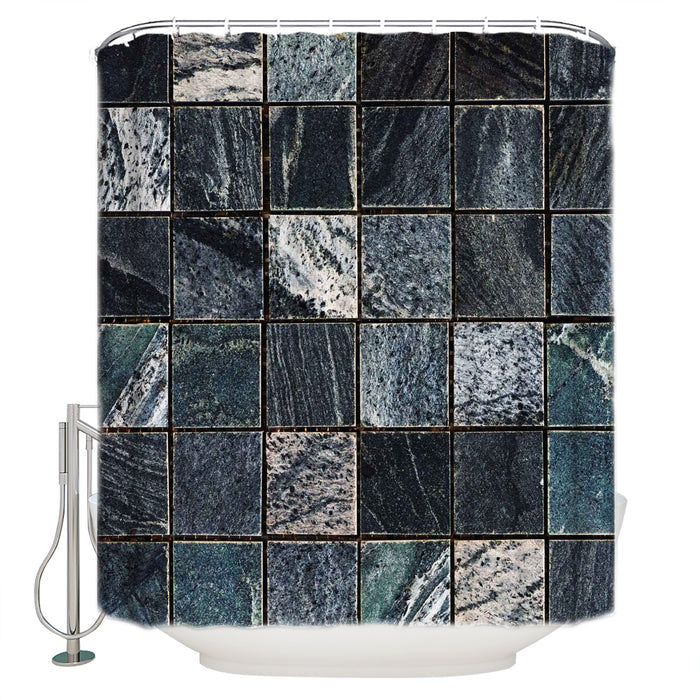 Ceramic tile marble texture Waterproof Durable Shower Curtain - LeobonZone