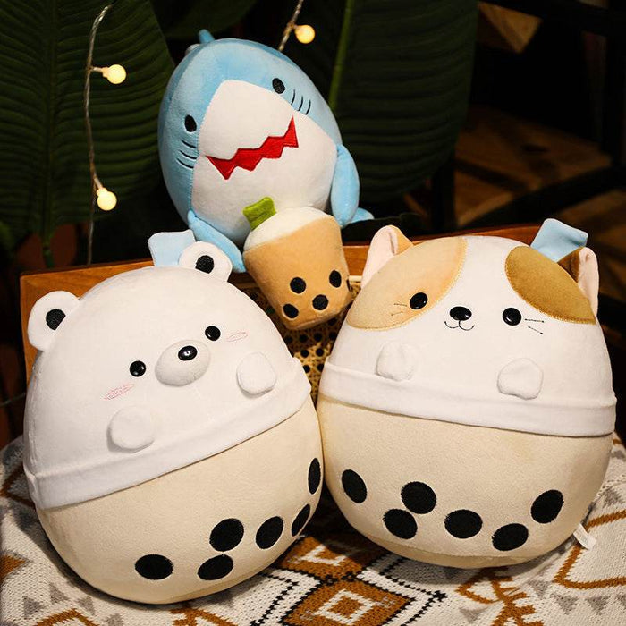 Chonky Milk Tea Boba Animal Plushies - Goodlifebean Stuffed Animals