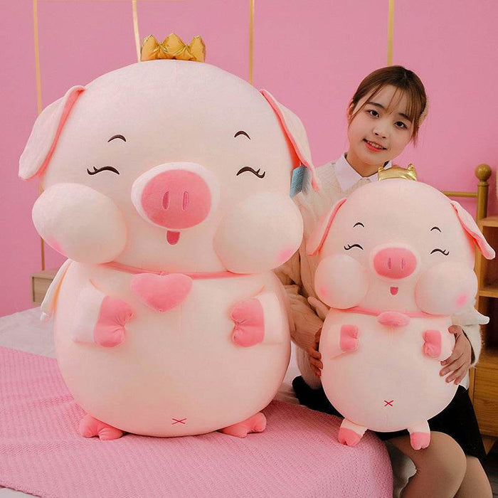 Chubby Angelic Piggy Plushie - Goodlifebean Stuffed Animals