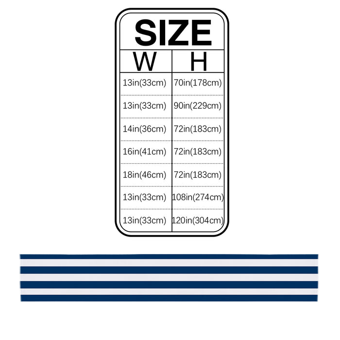 Classic Blue And White Stripe Table Runner Place Mats - LeobonZone