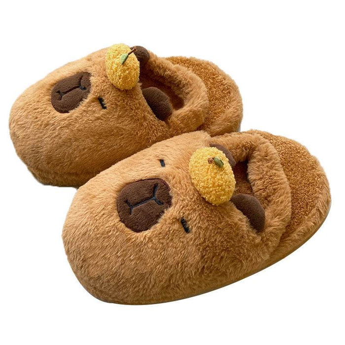 CloudyCapy: Cloudy Capybara Plush Slippers - Goodlifebean Stuffed Animals