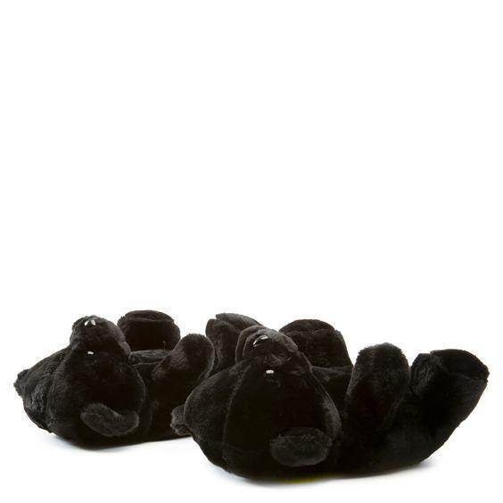 Comfy Teddy Bear Plush Slippers: Black Bear - Goodlifebean Apparel & Accessories