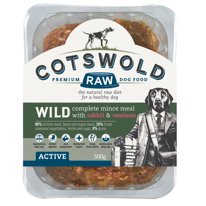 Cotswold Raw Wild Mince Venison & Rabbit 1kg