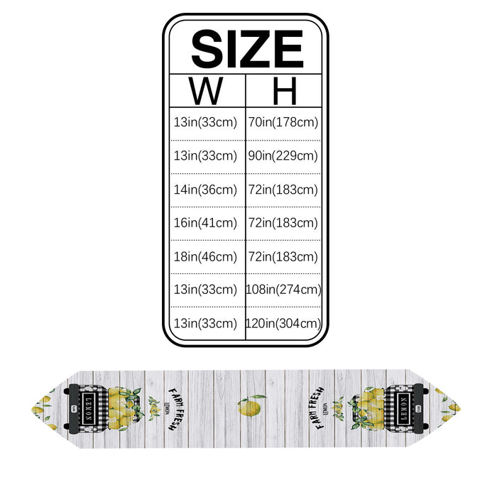 Country style summer lemon Sharp Angle Table Runner Place Mats - LeobonZone