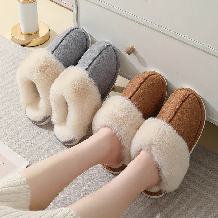 Coziest Cloud Haven: Fuzzy Warm Slippers - Goodlifebean Shoes