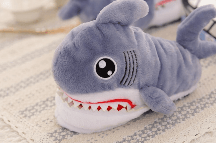 Cozy Shark Plush Slippers - Goodlifebean Shoes
