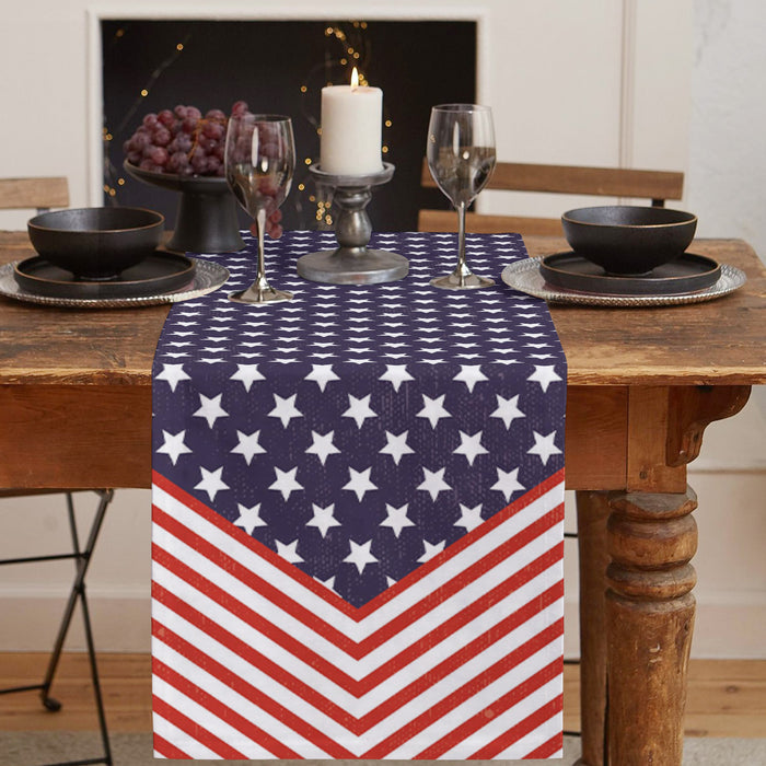 Creative flag of Independence Day Table Runner Place Mats - LeobonZone