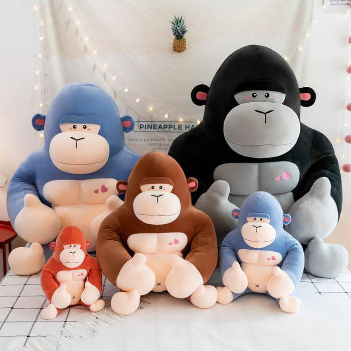 Cute Buffed Up Muscular Gorilla Plushie - Goodlifebean plush
