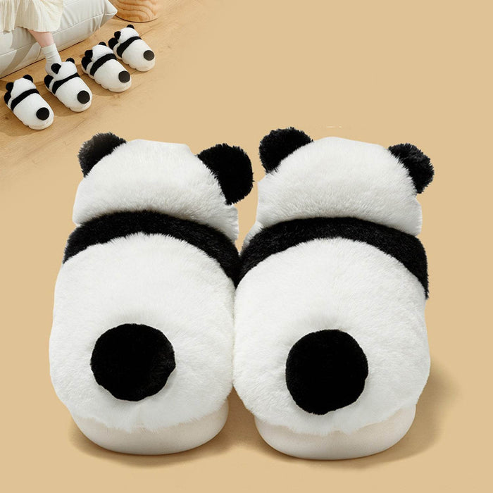 Cute Panda Plush Indoor Warm Slippers - Goodlifebean Shoes