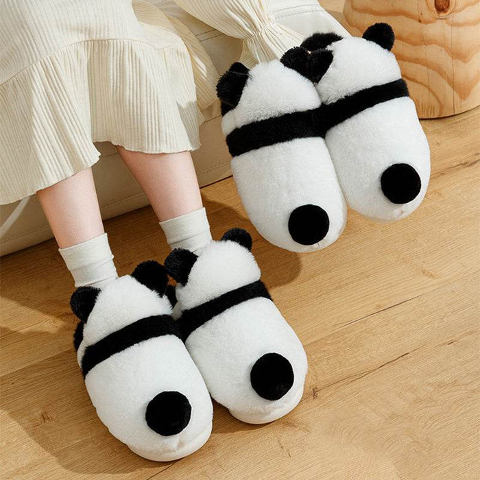 Cute Panda Plush Indoor Warm Slippers - Goodlifebean Shoes