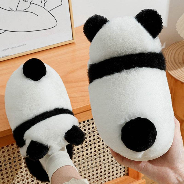 Cute Panda Plush Indoor Warm Slippers - Goodlifebean Shoes