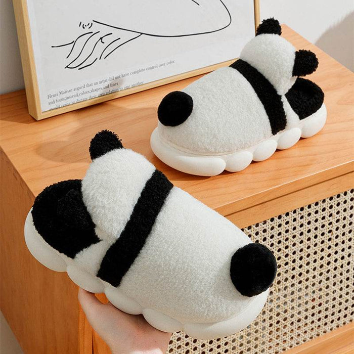 Cute Panda Plush Indoor Warm Slippers - Goodlifebean Shoes
