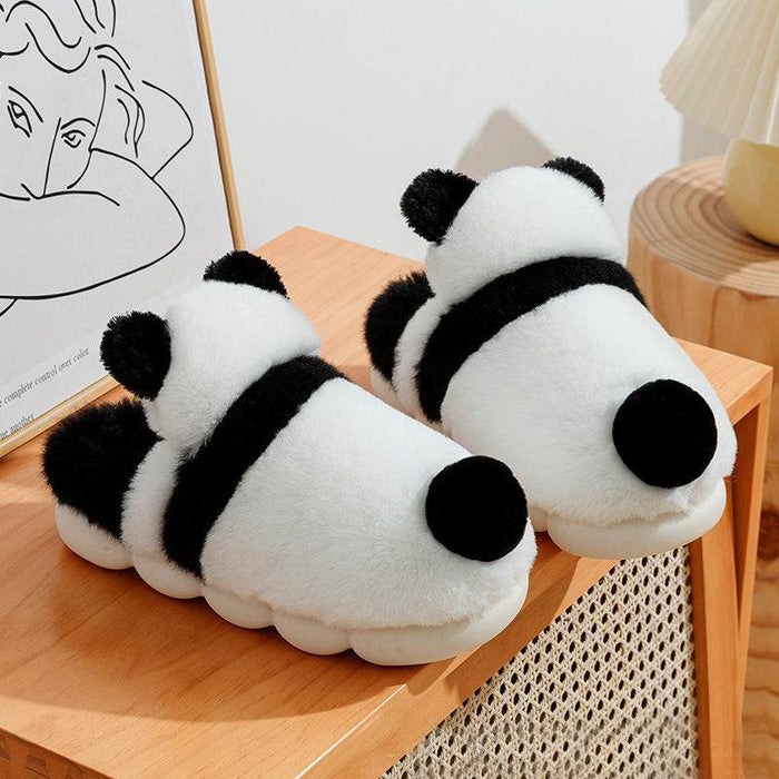 Cute Panda Plush Indoor Warm Slippers - Goodlifebean Shoes